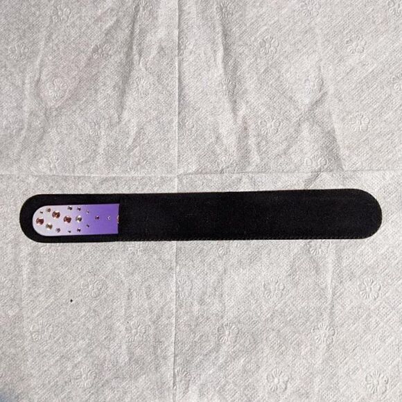 🆕7.5" Purple & White Czech Crystal Nail File W/BEAUTIFUL PURPLE & CLEAR SWA… - Picture 5 of 6